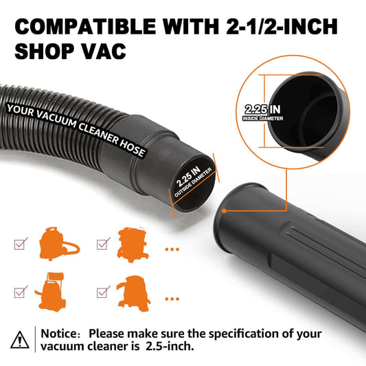 5-Piece Gutter Cleaning Kit with Leaf Vacuum & 3 Extension Wands