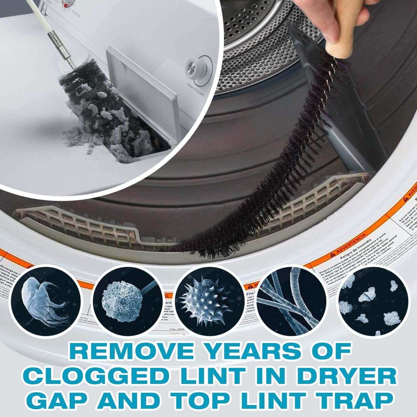 37-Piece Dryer Vent Cleaning Kit with Lint Vacuum Attachment & Universal Adapters