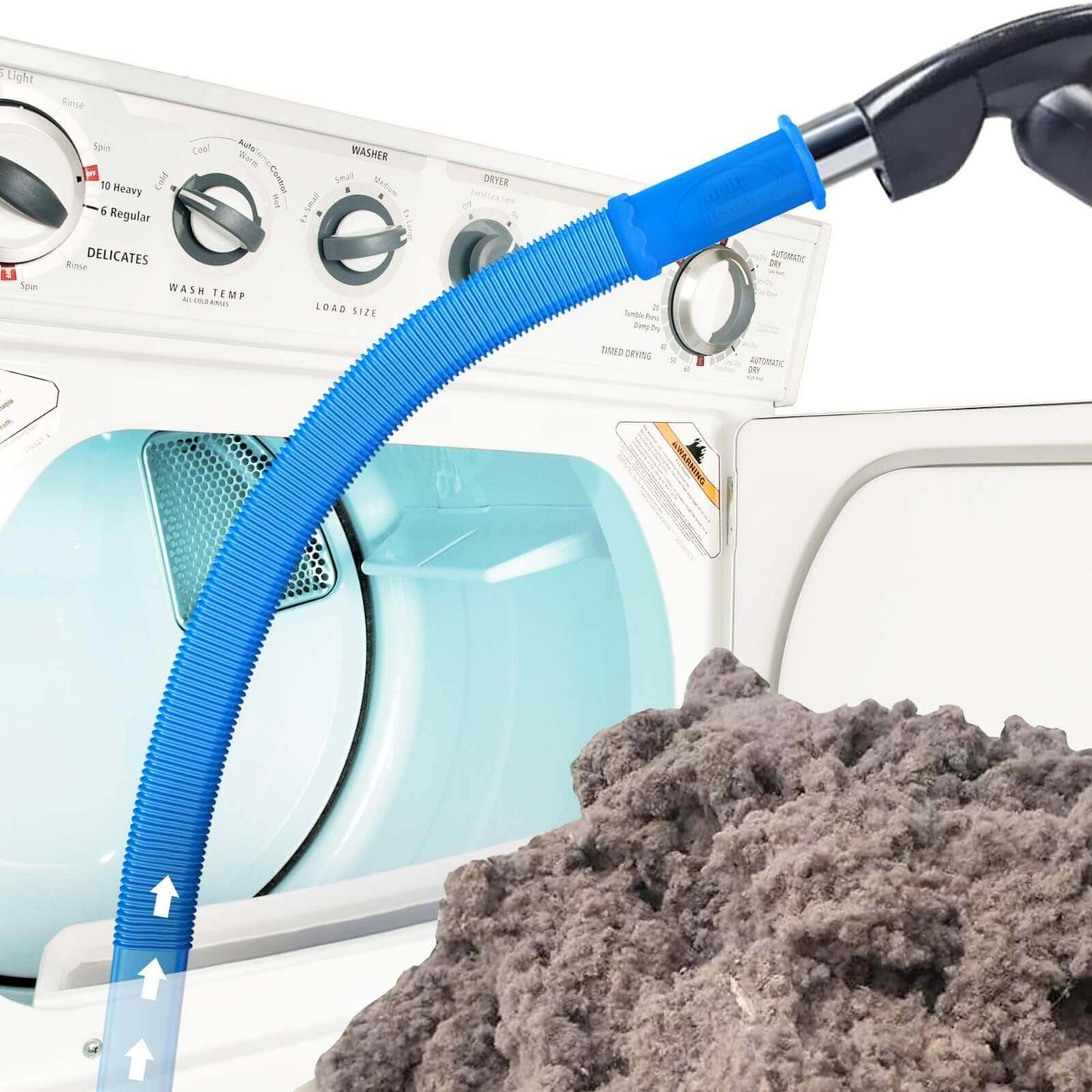 Universal Dryer Vent Vacuum Hose, One-Piece Design, Fits All Vacuums