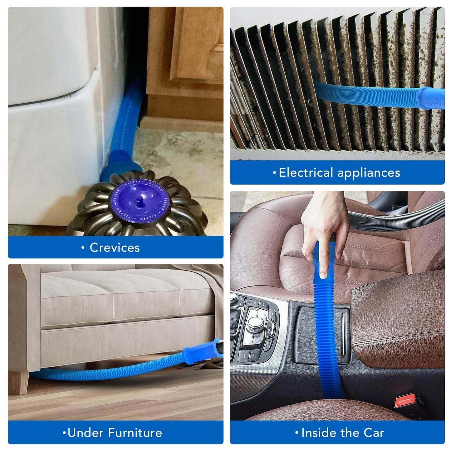 Universal Dryer Vent Vacuum Hose, One-Piece Design, Fits All Vacuums