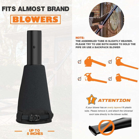 Universal Leaf Blower Gutter Cleaning Kit, Ground-Level Leaf Remover Attachment