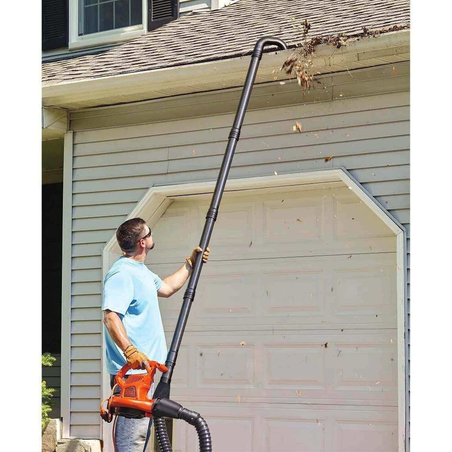 Universal Leaf Blower Gutter Cleaning Kit, Ground-Level Leaf Remover Attachment