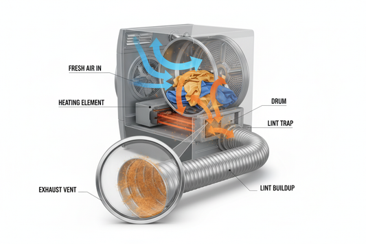 Where does the lint go after the trap? Learn how dryer vents work and the difference between your lint trap vs vent. Discover why lint buildup inside dryer pipes is a hidden danger and how to clear it safely.