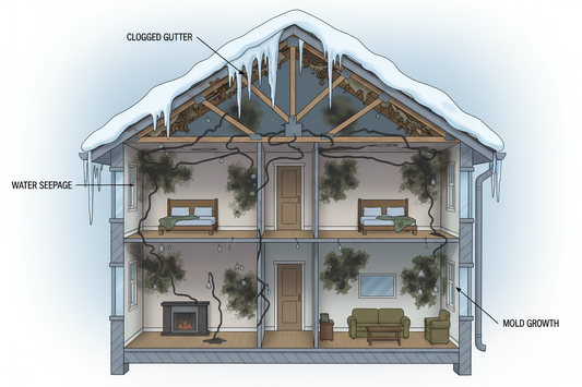 How Clogged Gutters Can Trigger Indoor Mold During Winter