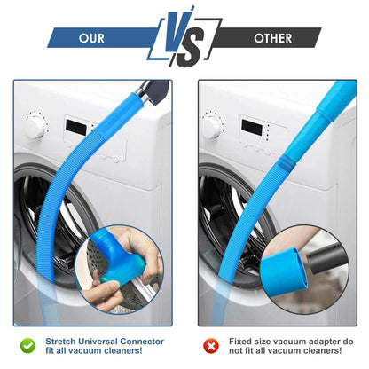 2-Piece Dryer Cleaning Kit, All-in-One Hose & Brush, Fits Any Vacuum Cleaner