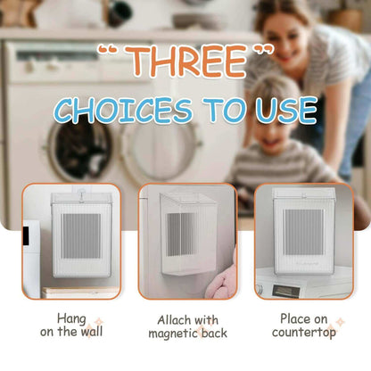 Magnetic Slim Trash Can with Lid, for Kitchen, Bathroom, Laundry Organization