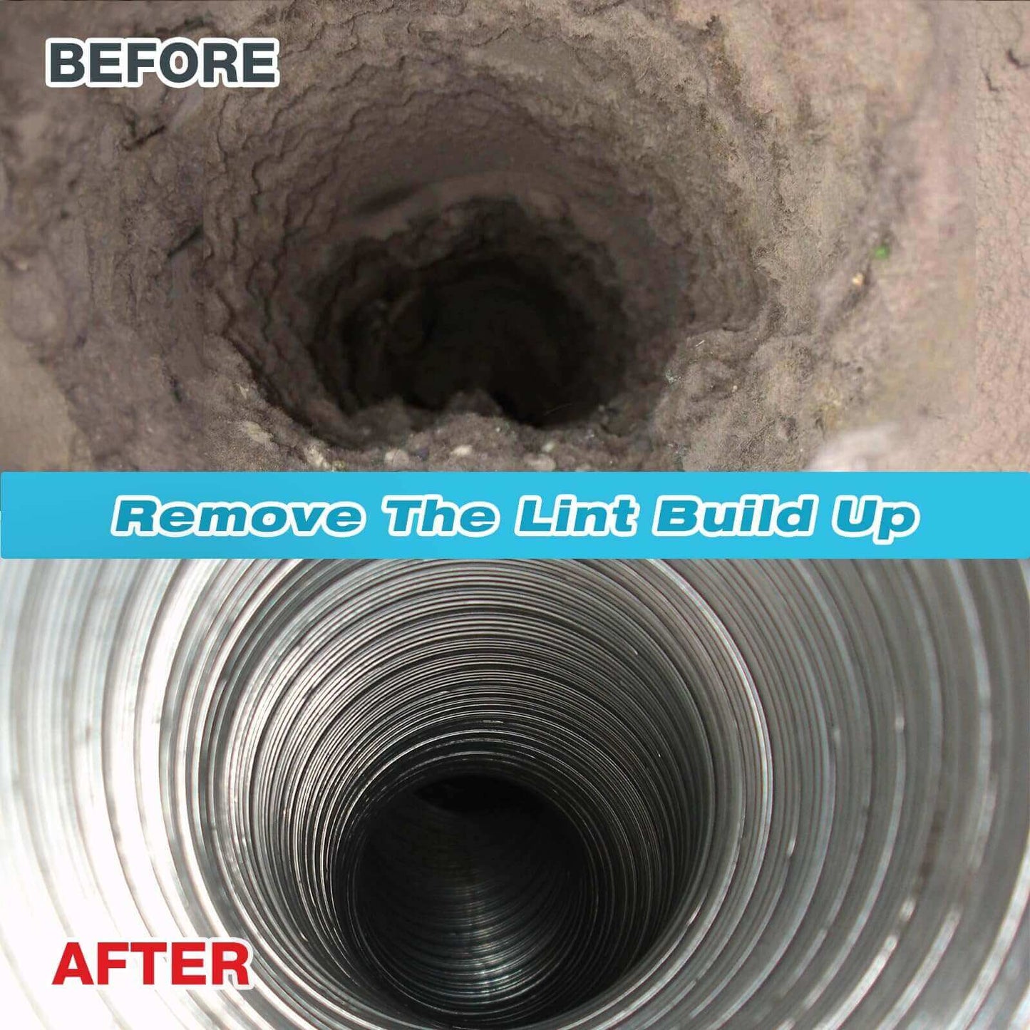 Dryer Vent Cleaning Kit with Lint Brush and Drill Adapter