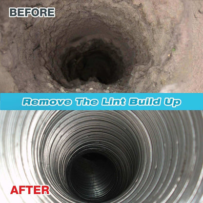 Dryer Vent Cleaning Kit with Lint Brush and Drill Adapter