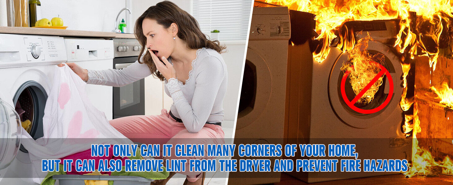 Load video: See how easily our tool reaches deep into your dryer — removing hidden lint in seconds.