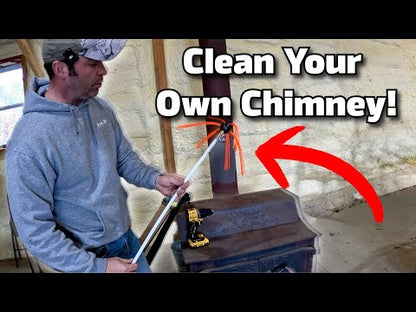 Chimney Sweep Brush Kit – Flexible Rotary Chimney Cleaning System with Nylon Rods